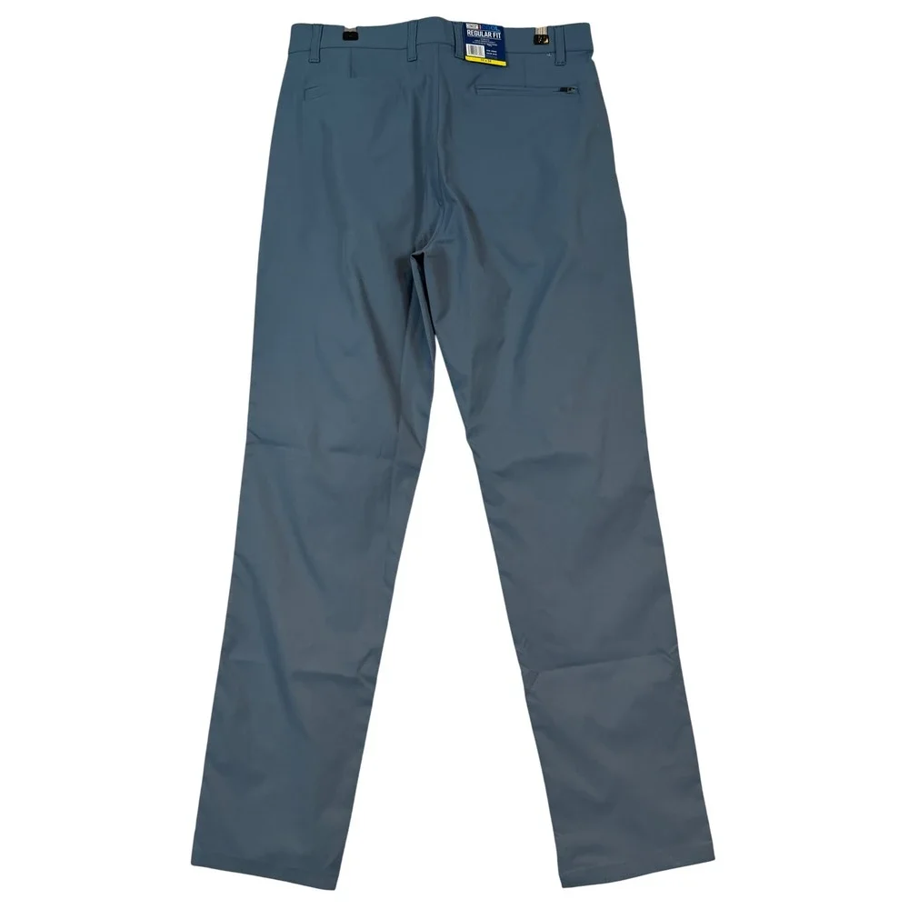 NWT 32 Degrees Cool Mens Regular Fit Stretch Pants Blue 32x34 Flex Waist Tech